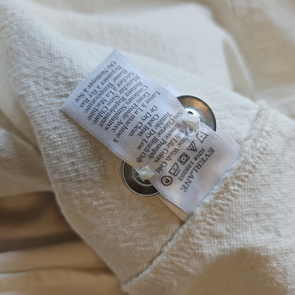 Everlane The Canvas Organic Cotton Parka Jacket Bone White Size Medium - Picture 9 of 10